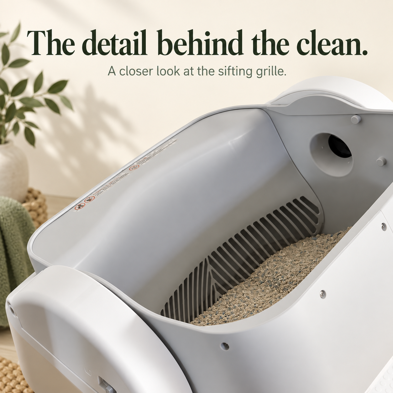 Open-Top Self-Cleaning Cat Litter Box