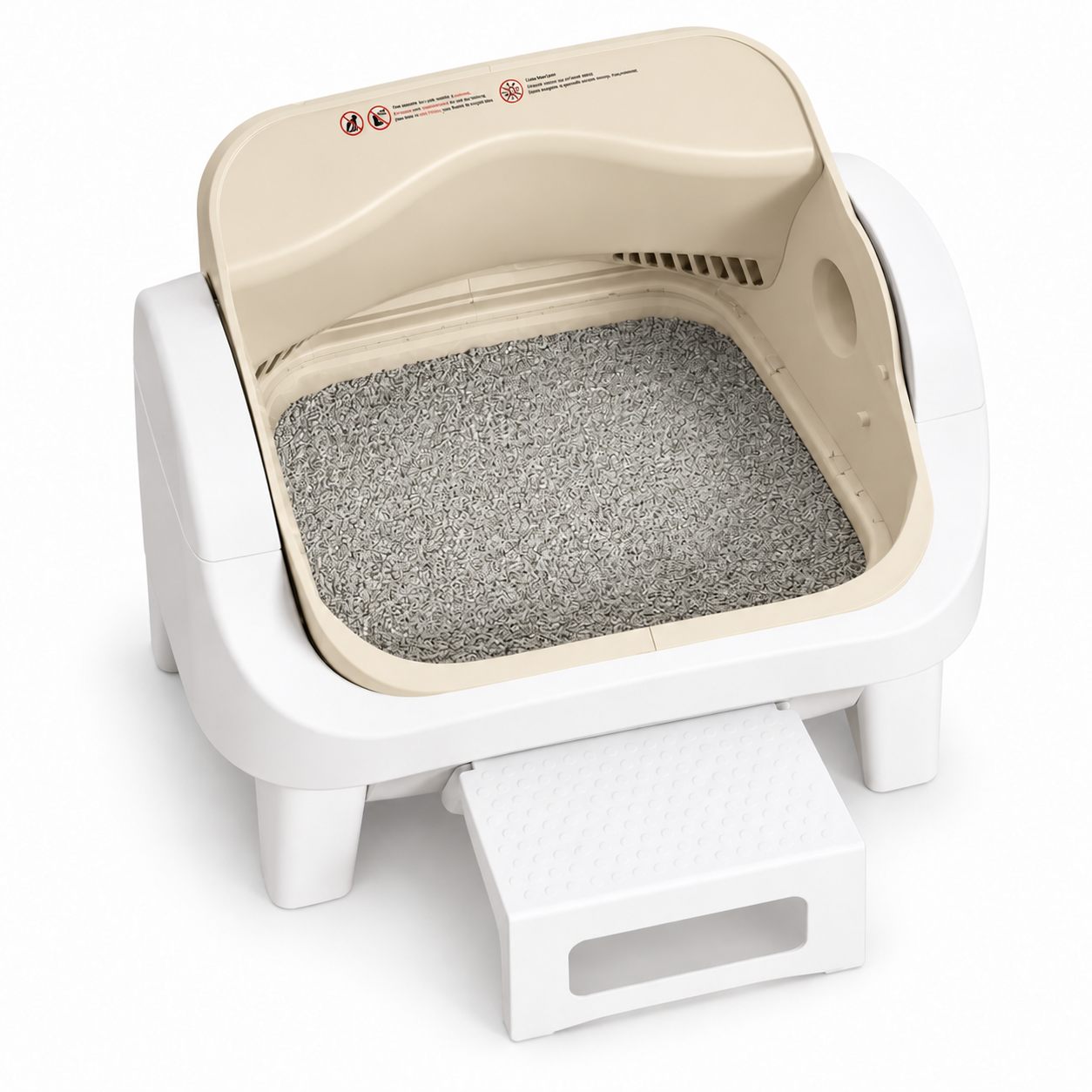 Open-Top Self-Cleaning Cat Litter Box