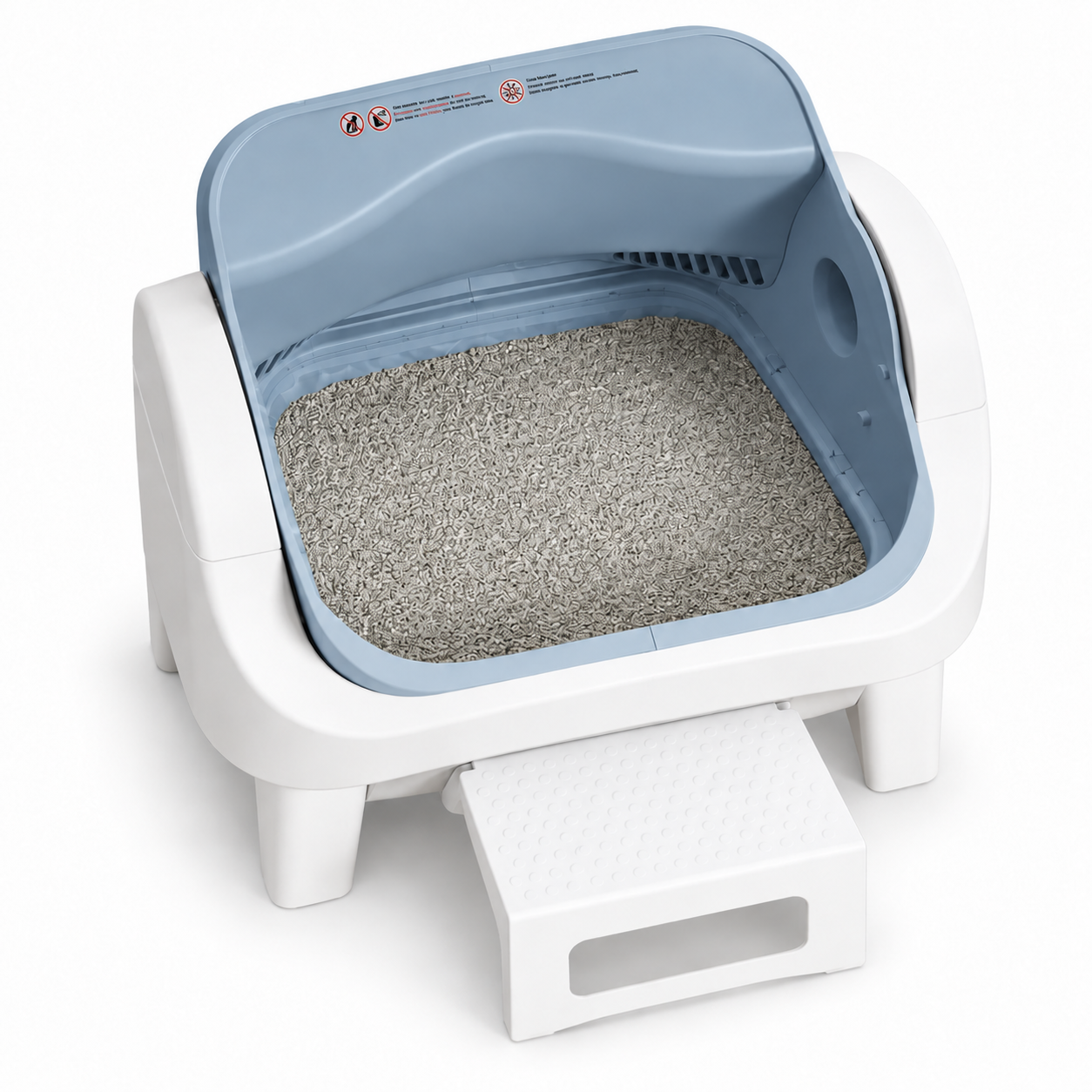 Open-Top Self-Cleaning Cat Litter Box