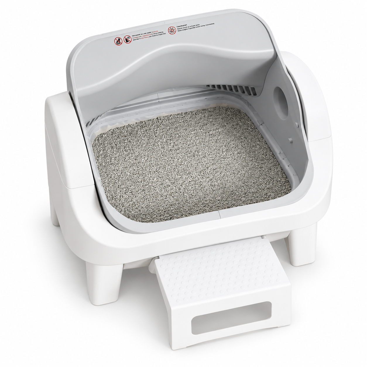 Open-Top Self-Cleaning Cat Litter Box