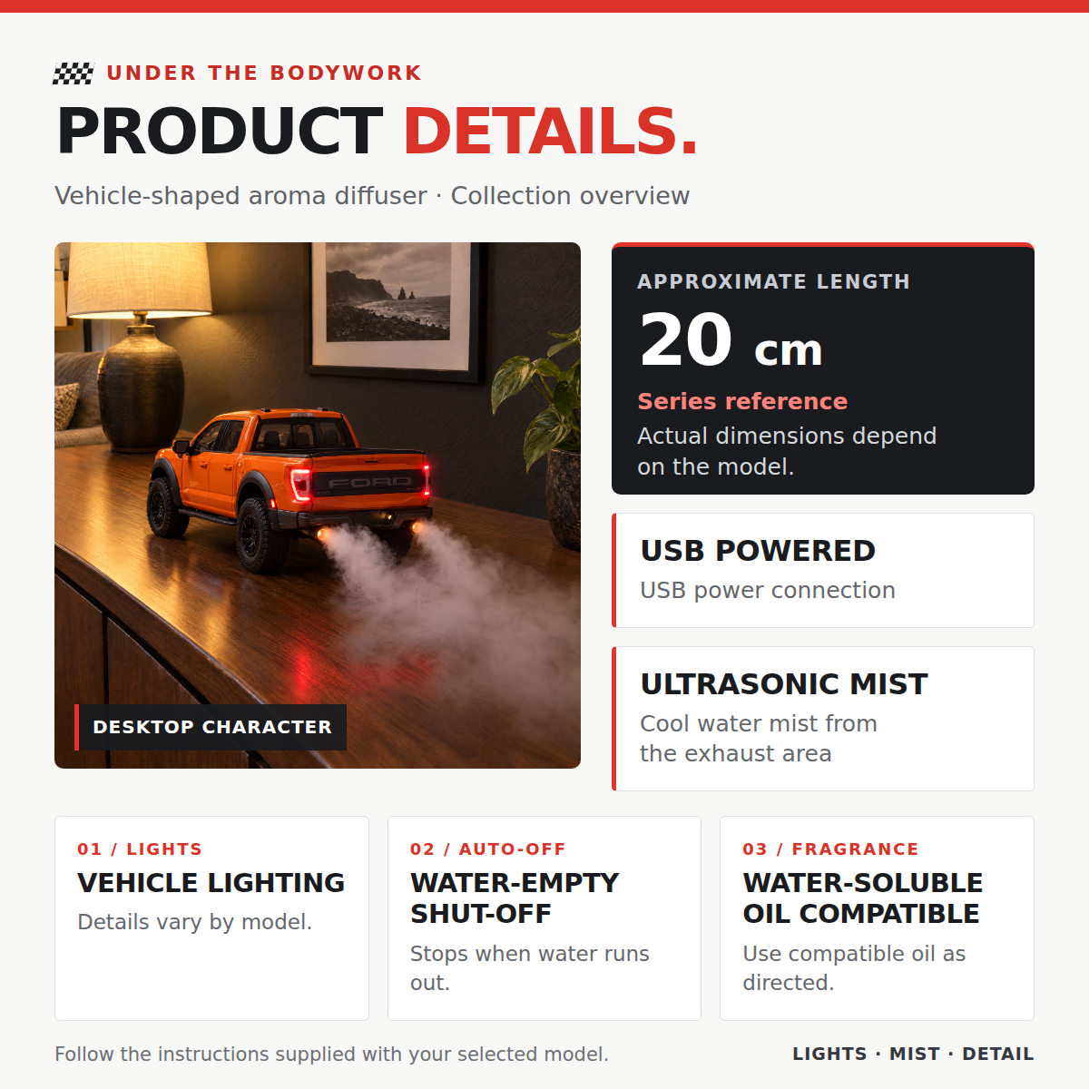 Motor Scent product specifications; an accessible text version is available below
