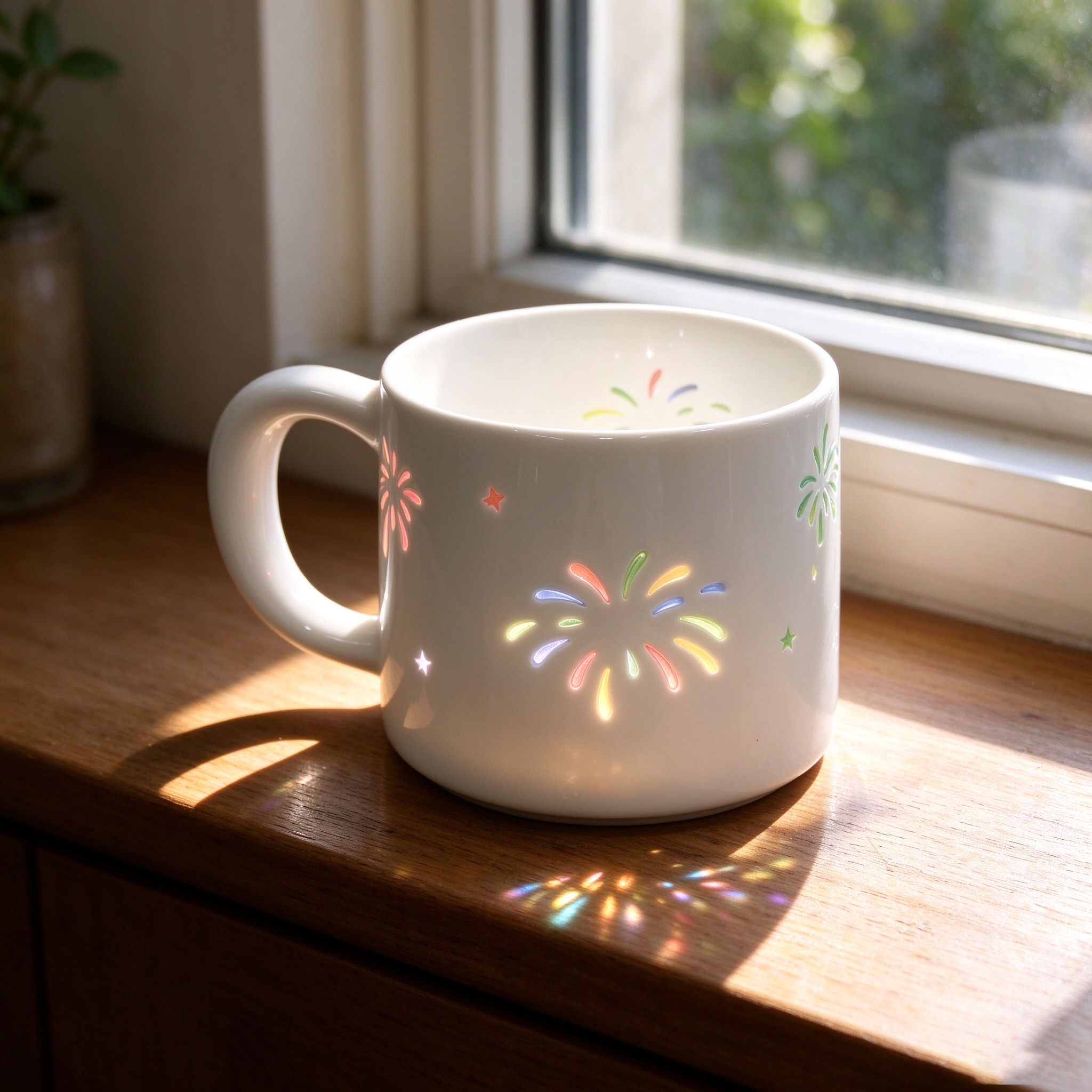 Linglong Fireworks Porcelain Coffee Cup Set