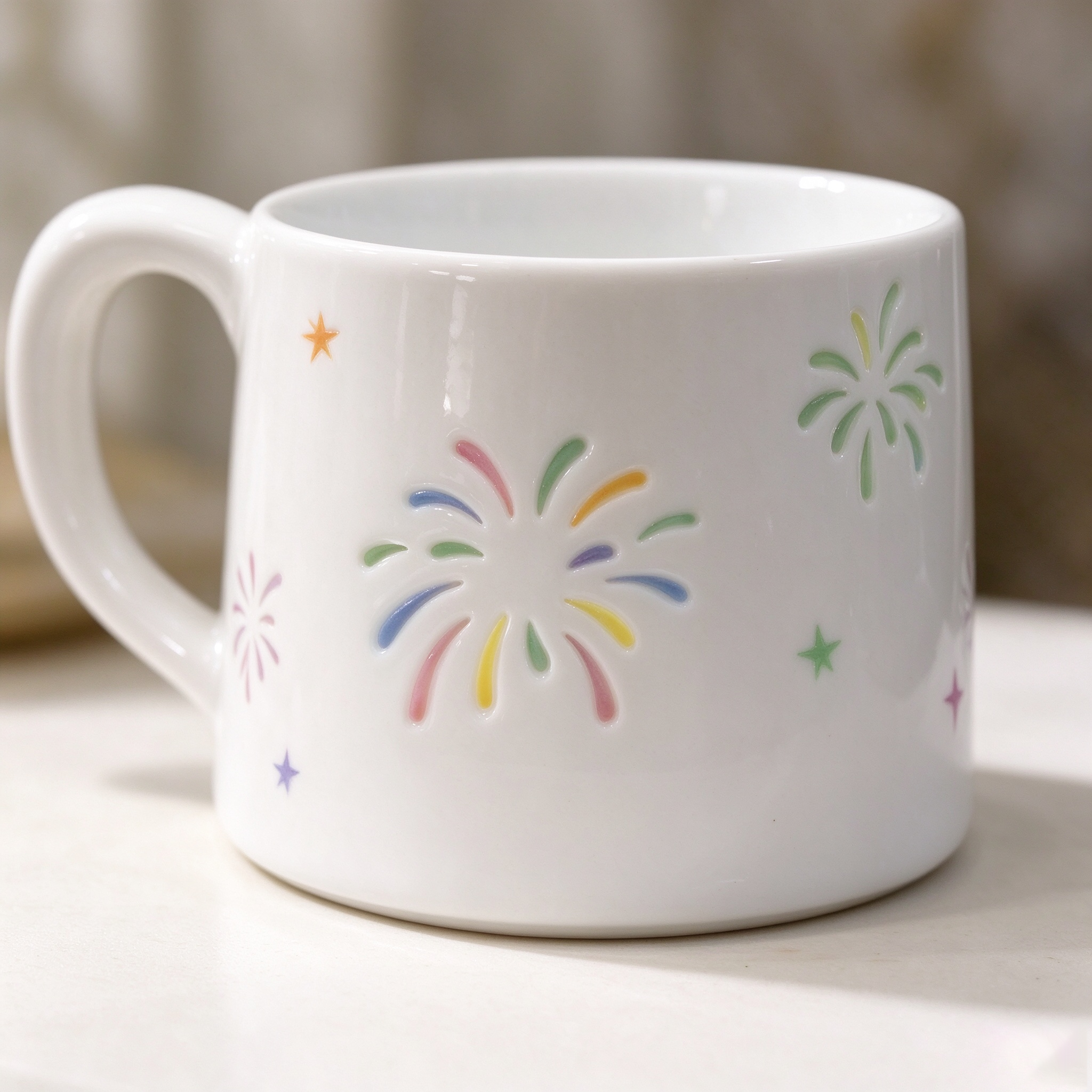 Linglong Fireworks Porcelain Coffee Cup Set