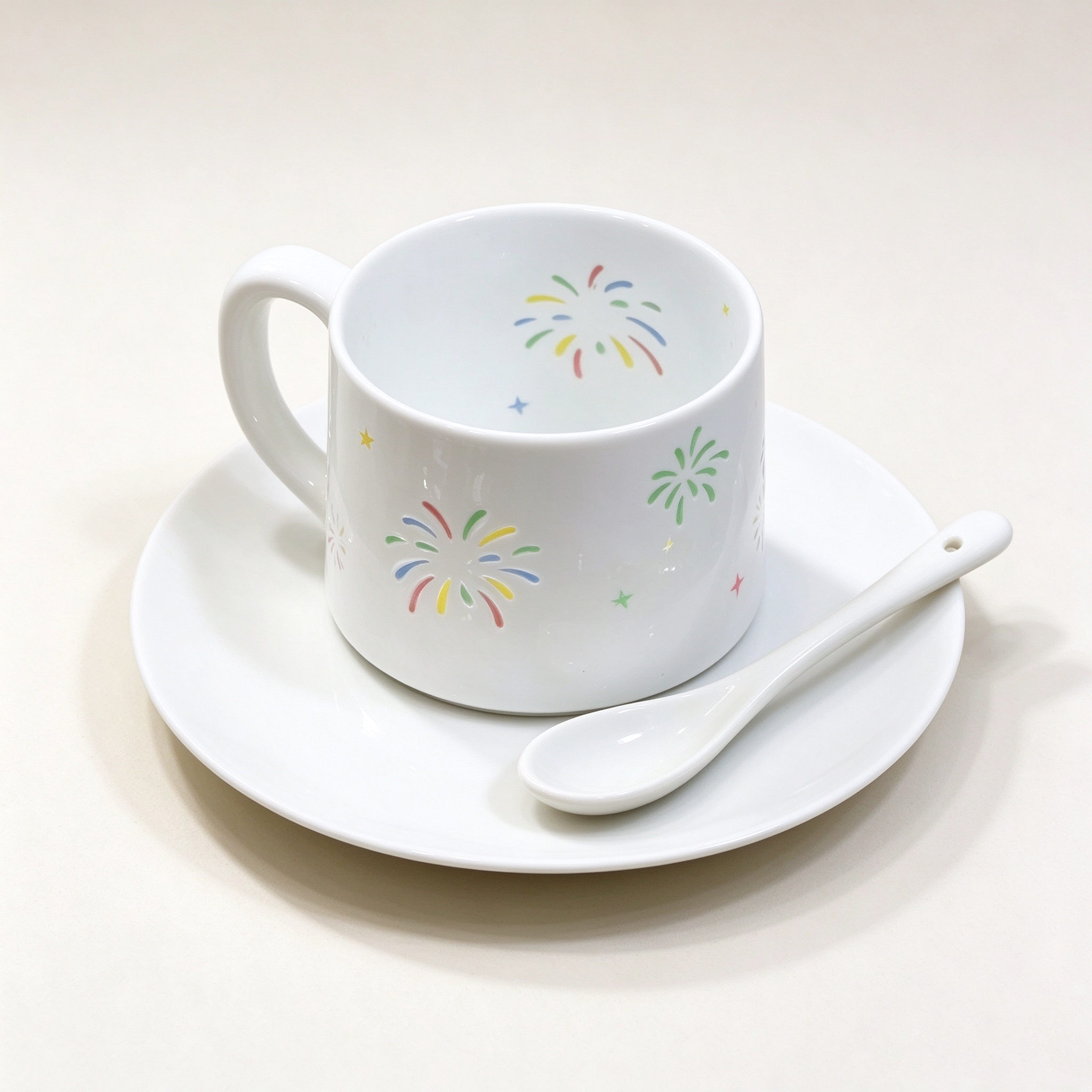 Linglong Fireworks Porcelain Coffee Cup Set