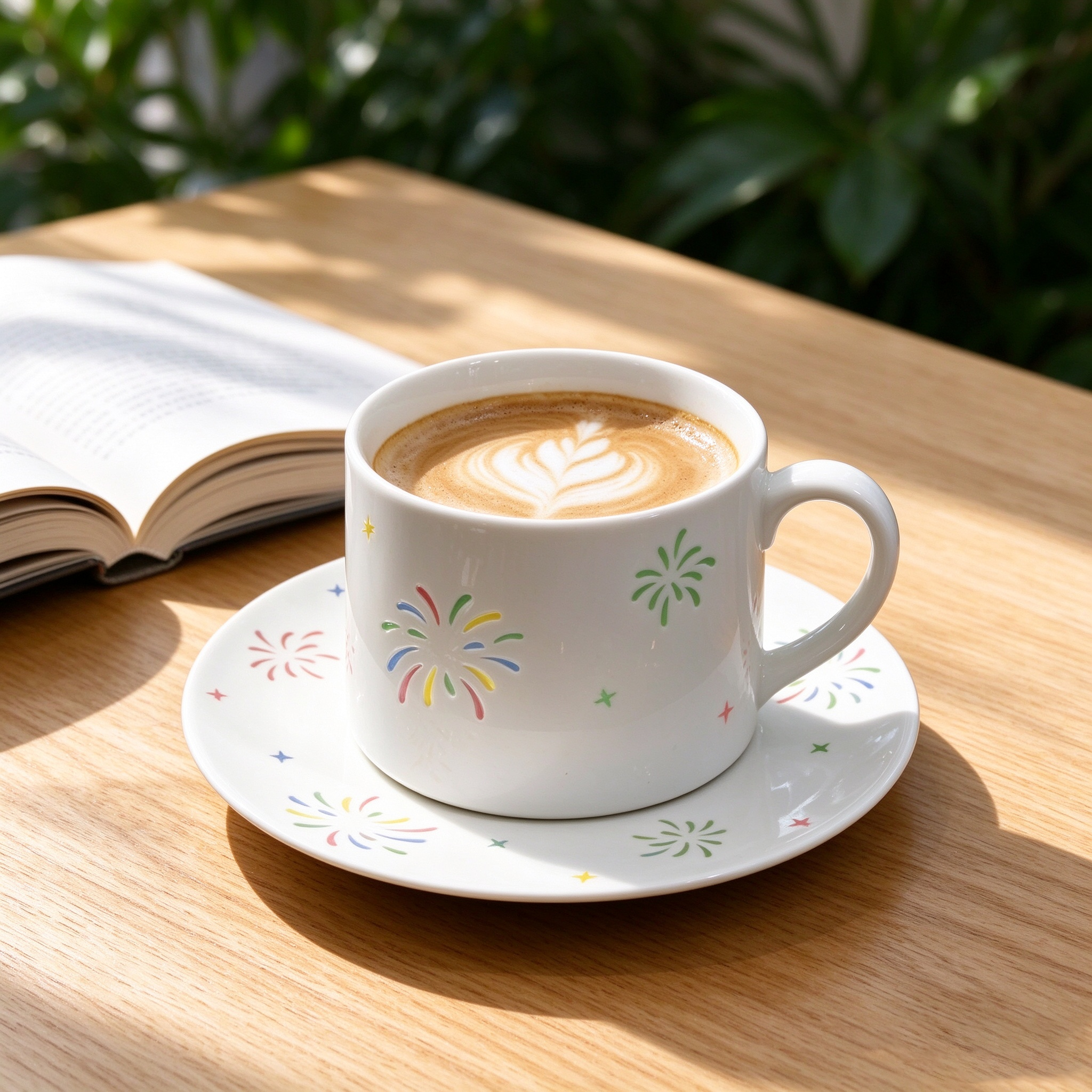 Linglong Fireworks Porcelain Coffee Cup Set