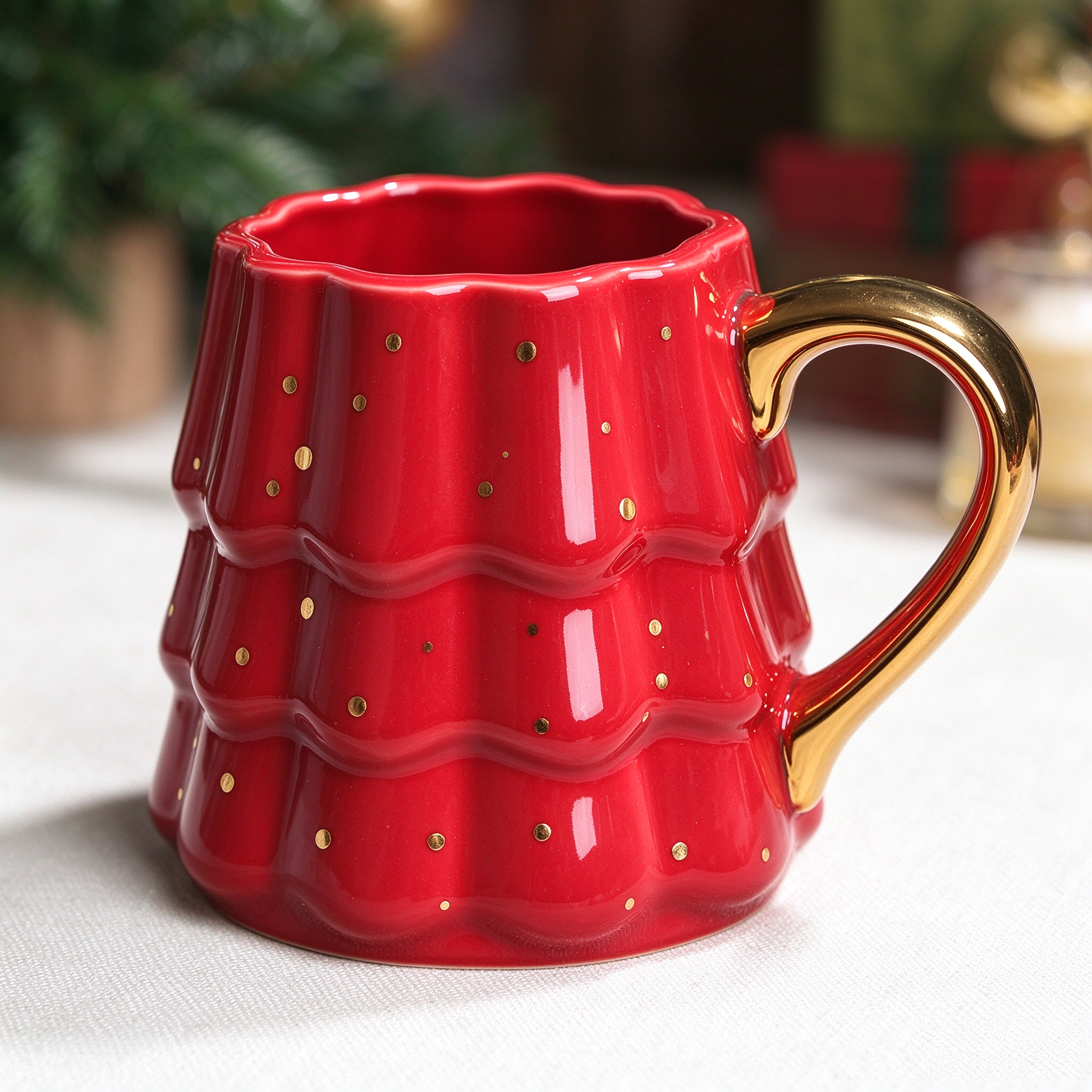 Jingdezhen Christmas Tree Ceramic Mug