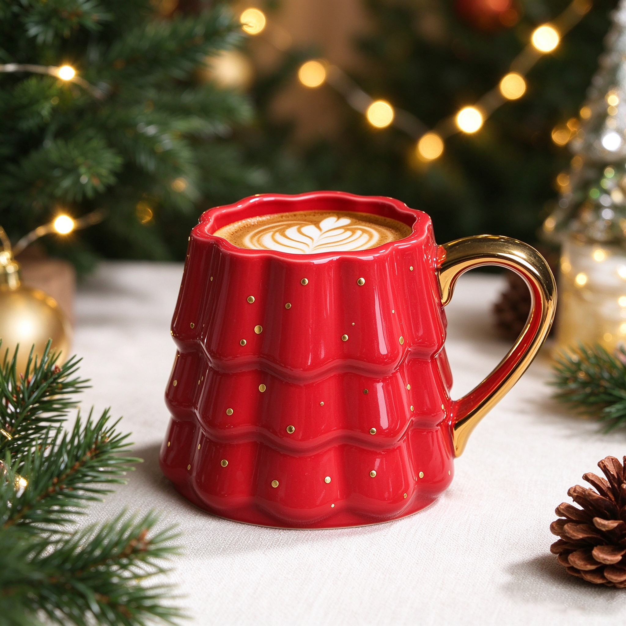 Jingdezhen Christmas Tree Ceramic Mug