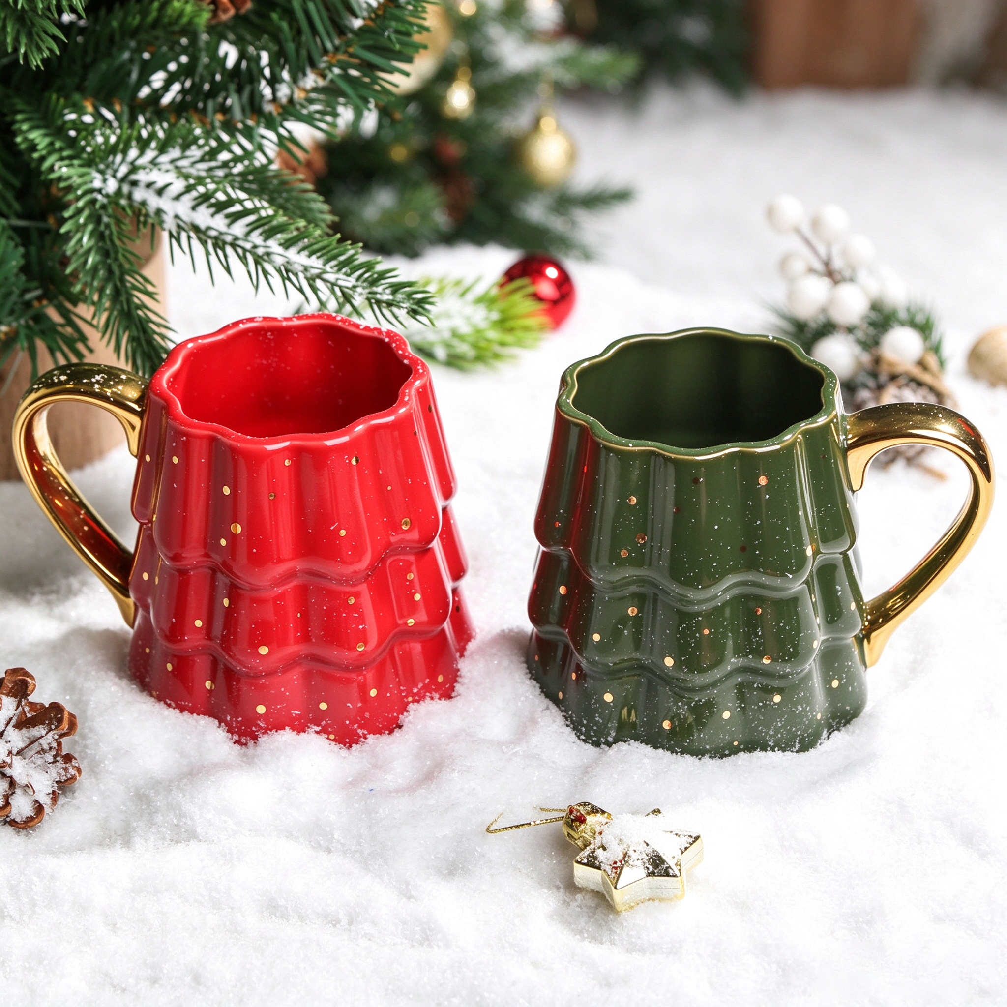 Jingdezhen Christmas Tree Ceramic Mug