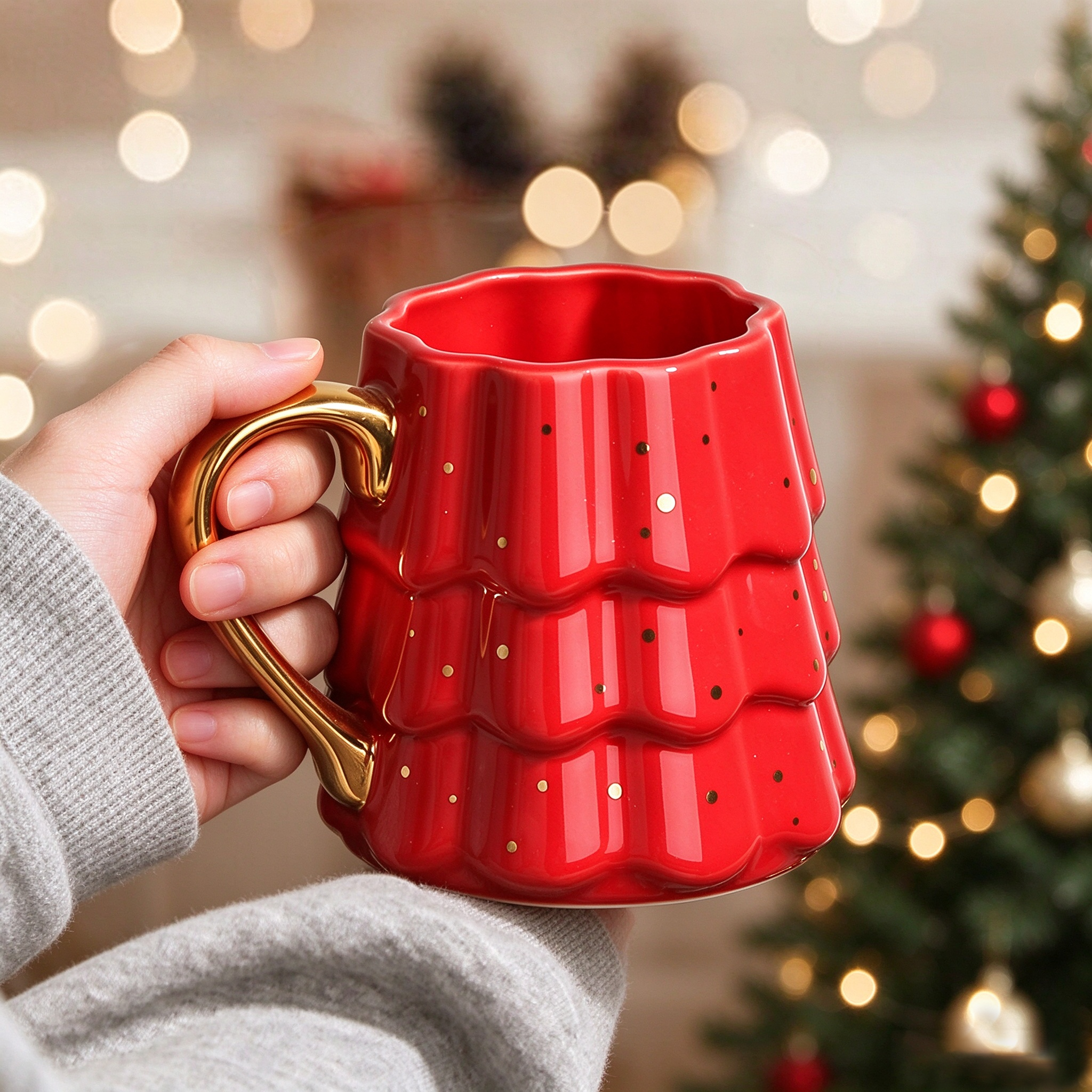 Jingdezhen Christmas Tree Ceramic Mug