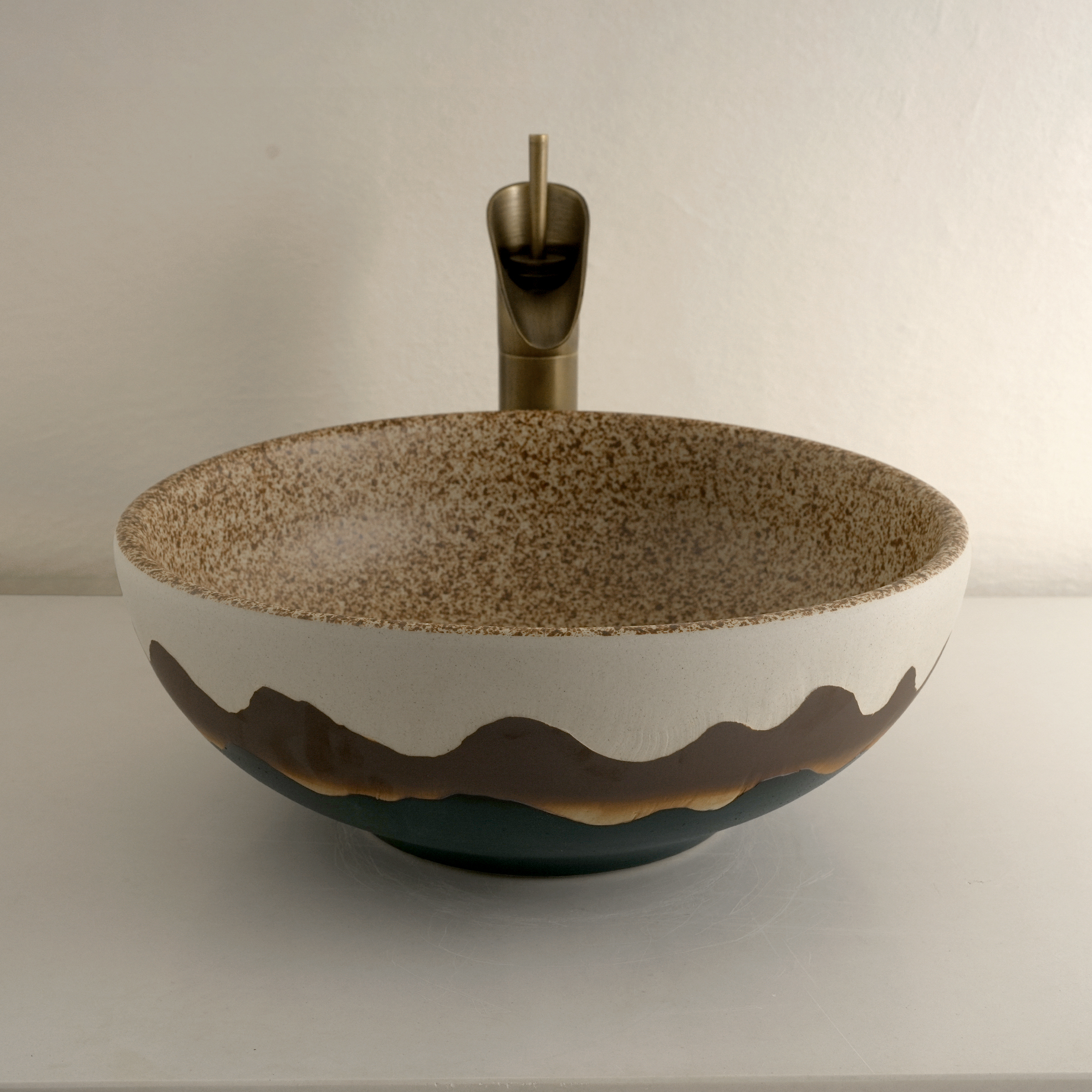Dark grey washbasin
