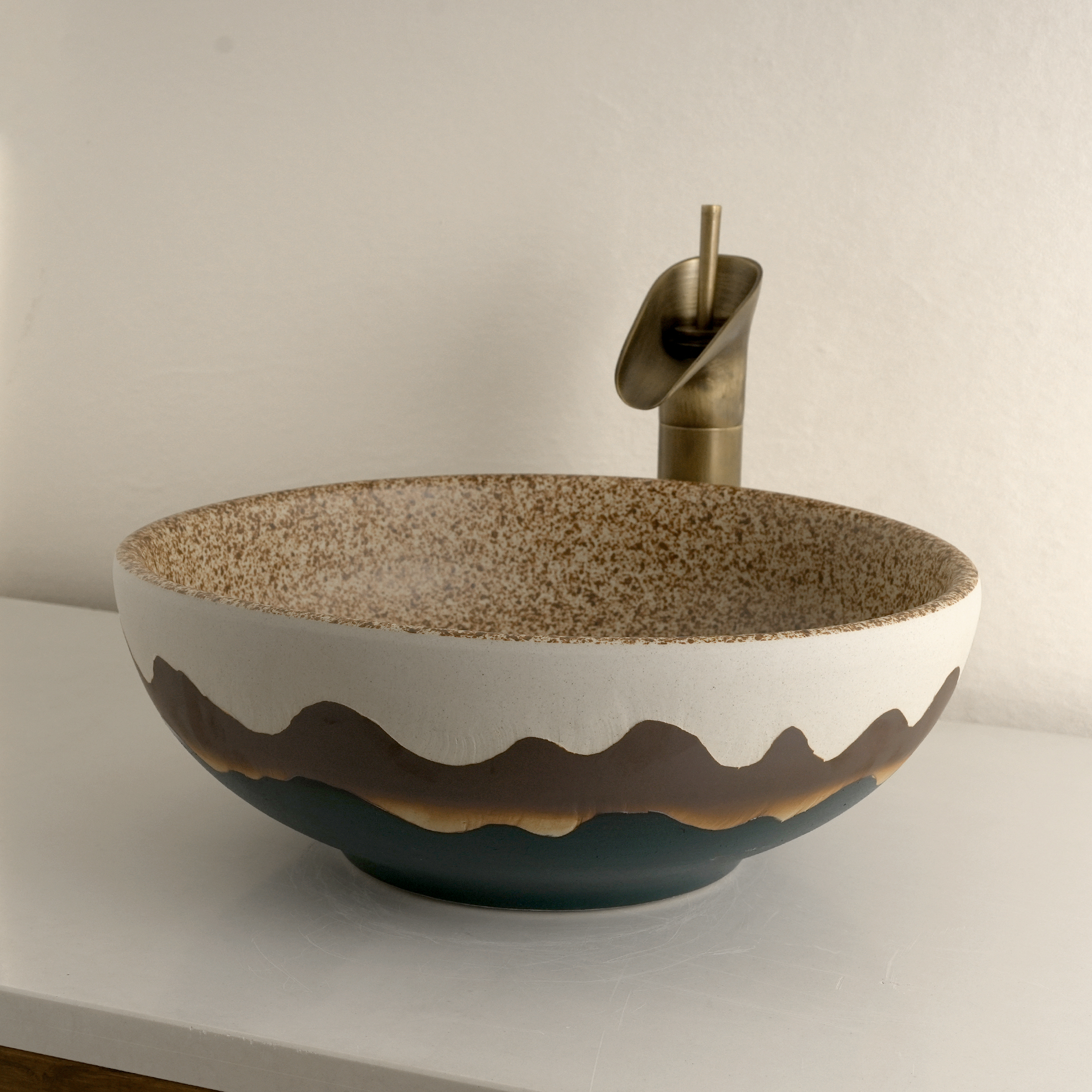Dark grey washbasin