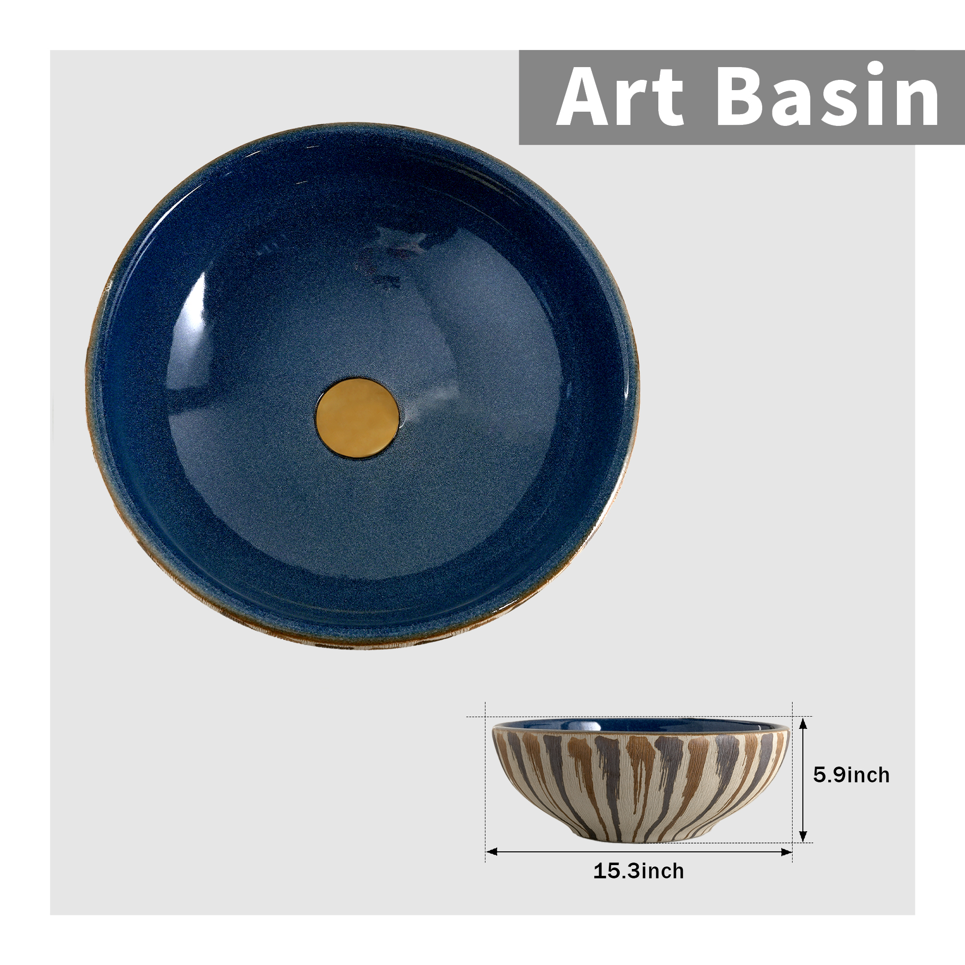 Blue graffiti-style washbasin