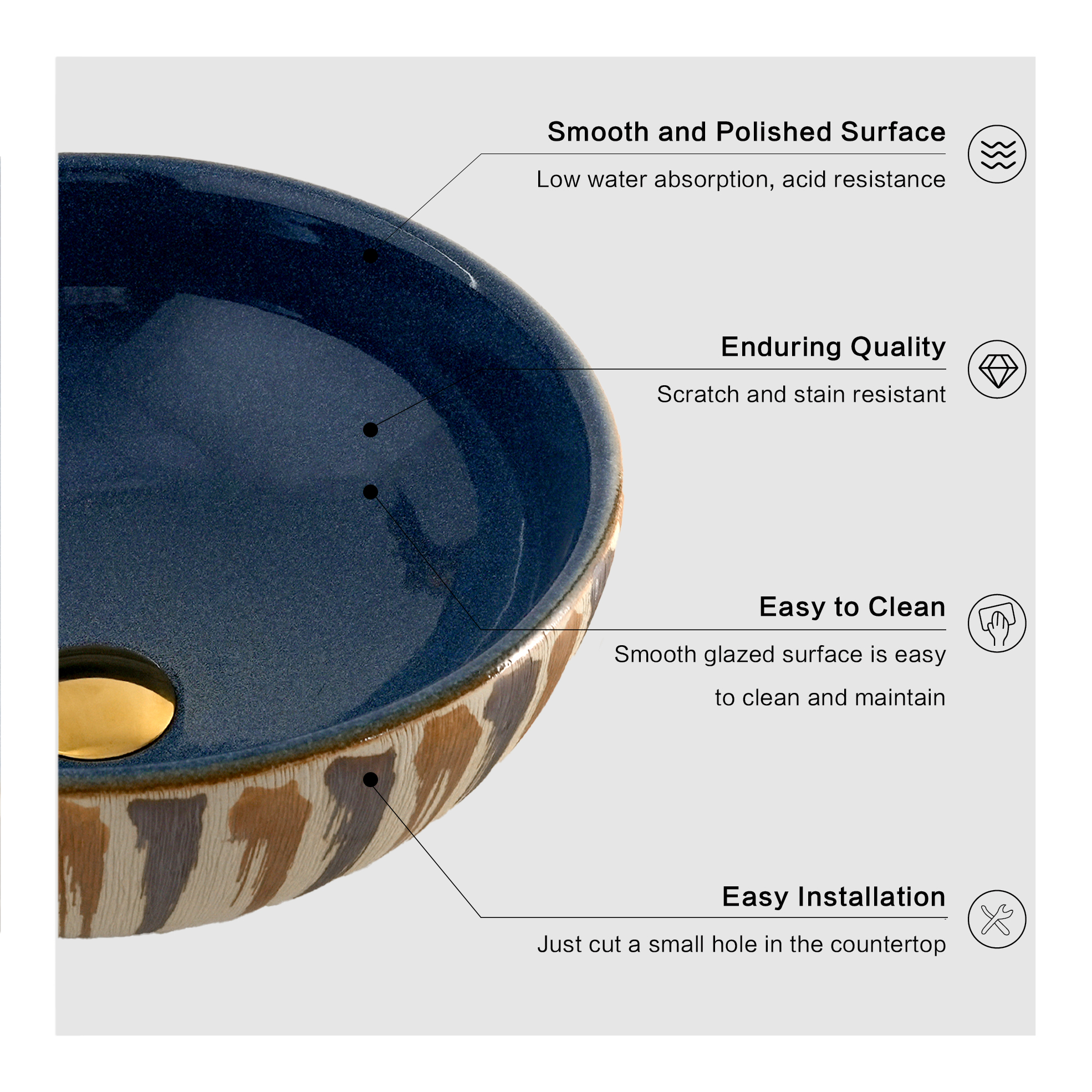 Blue graffiti-style washbasin