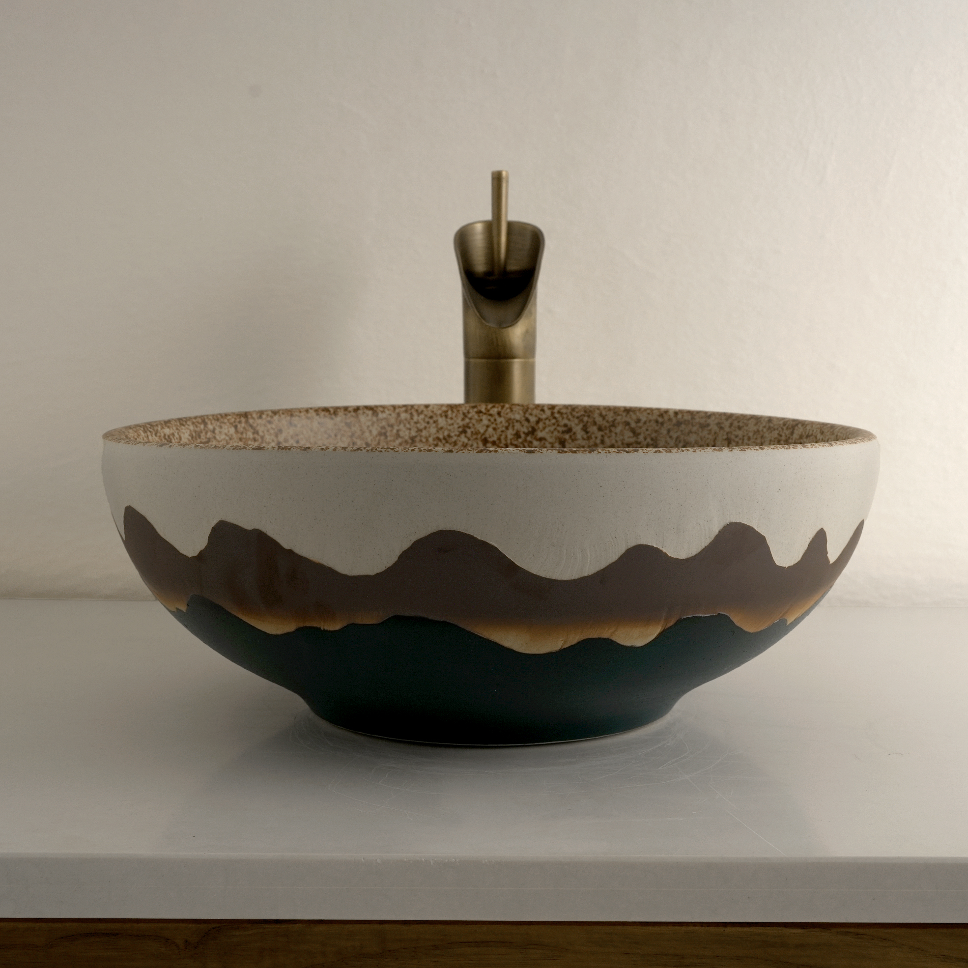 Dark grey washbasin