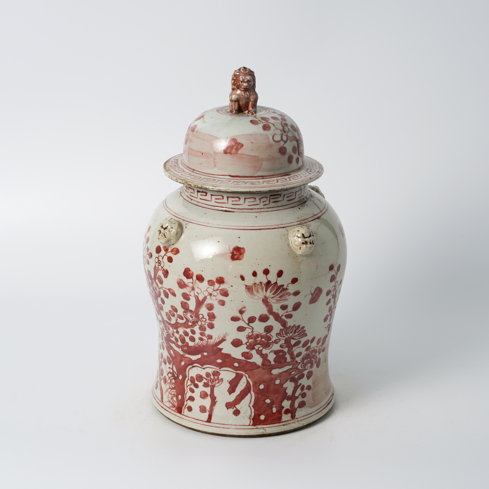 Red Lion Head Antique Hand-Painted Ceramic Flower Pot 63