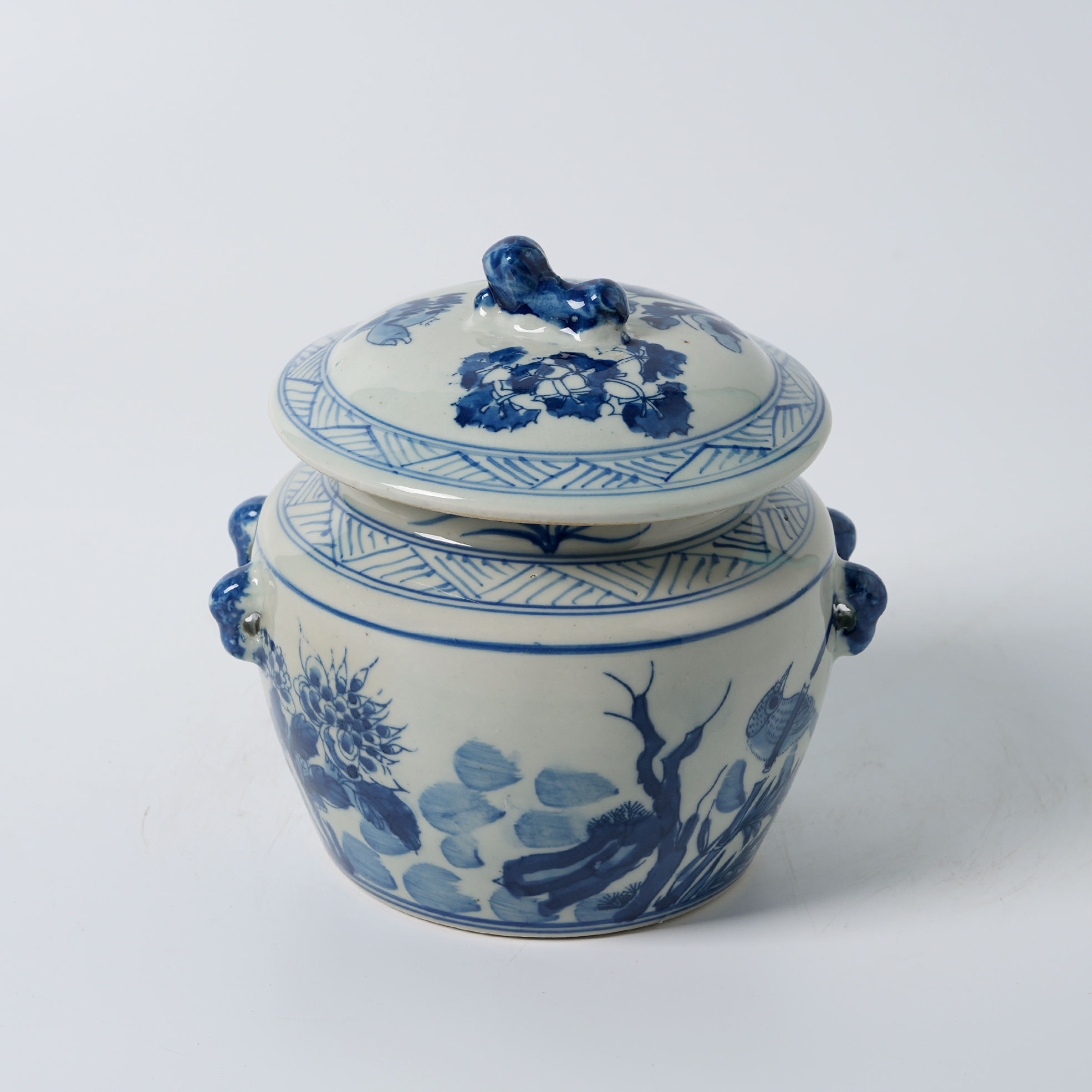 Blue & White Floral Jar Lid Decorative Ginger Jar 66