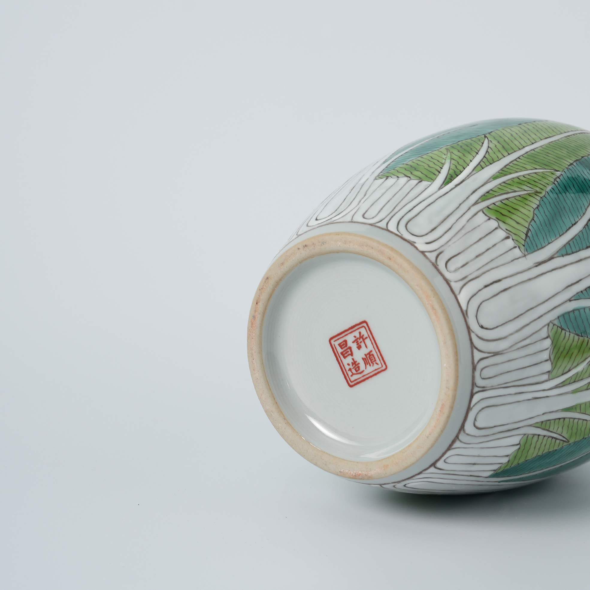 Hand-painted Butterfly Cabbage Melon Jar