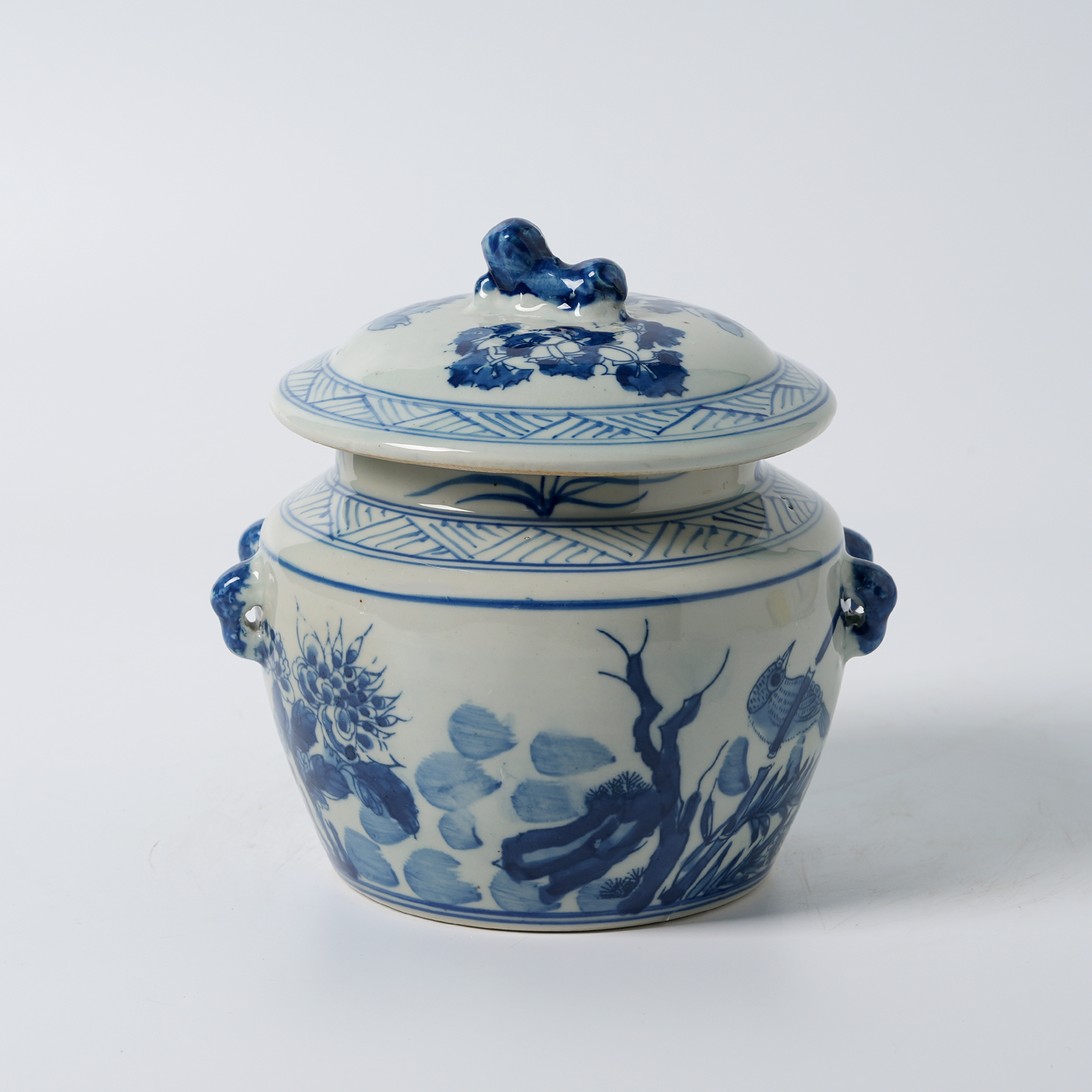 Blue & White Floral Jar Lid Decorative Ginger Jar 66