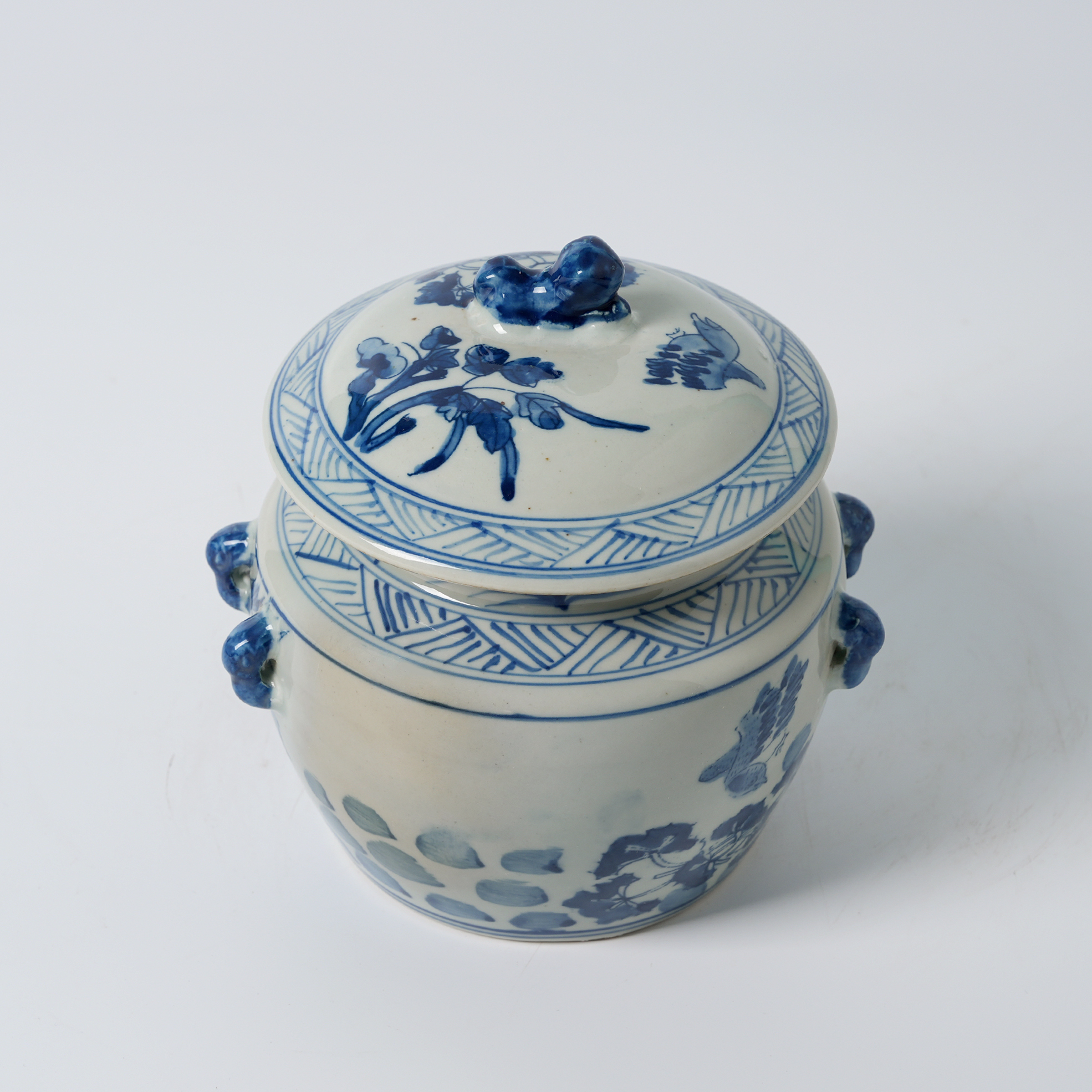 Blue & White Floral Jar Lid Decorative Ginger Jar 66