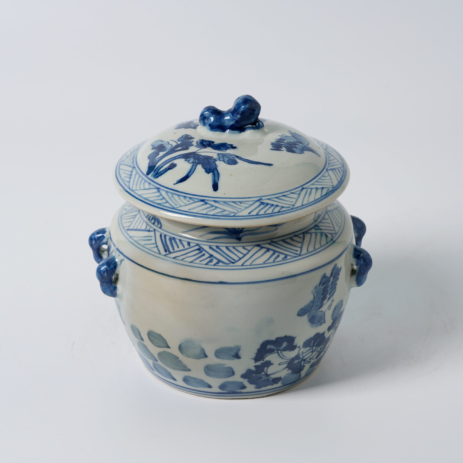 Blue & White Floral Jar Lid Decorative Ginger Jar 66