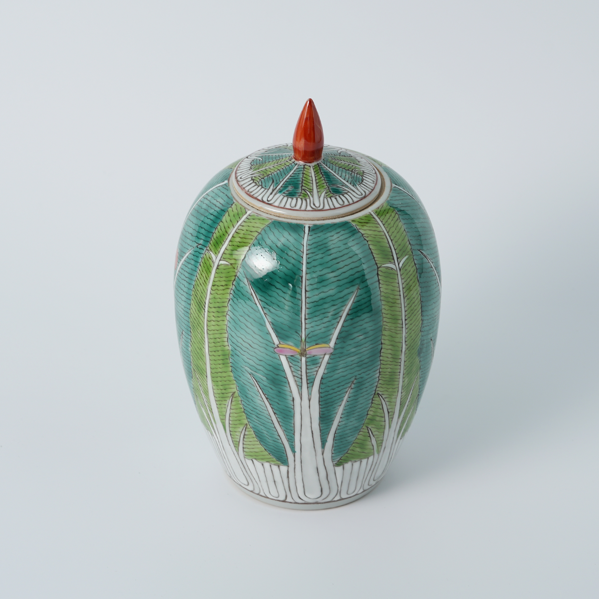 Hand-painted Butterfly Cabbage Melon Jar