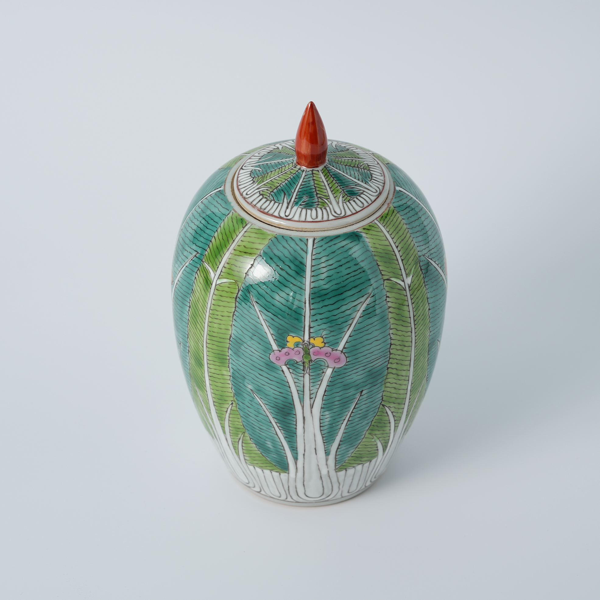 Hand-painted Butterfly Cabbage Melon Jar