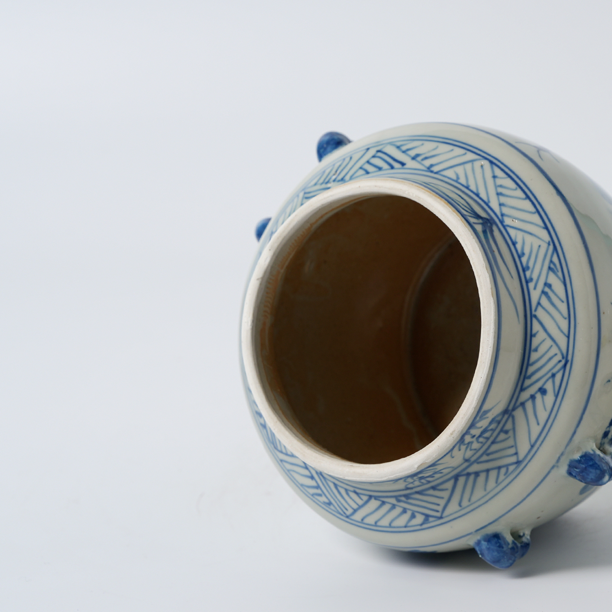 Blue & White Floral Jar Lid Decorative Ginger Jar 66