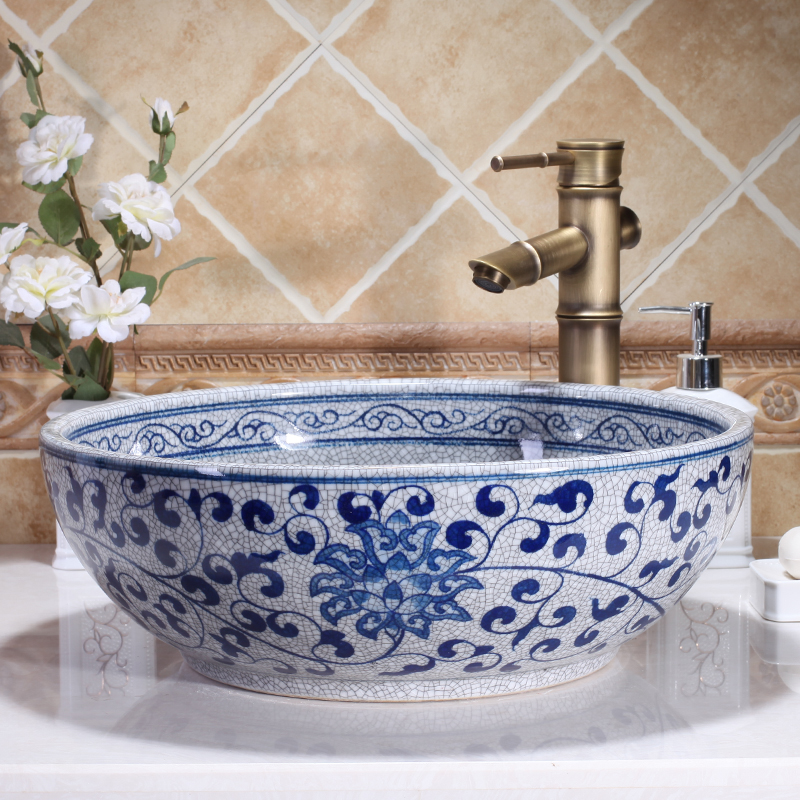Floral-patterned washbasin