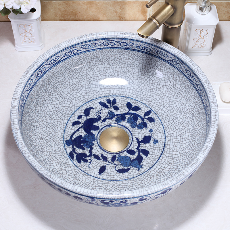 Floral-patterned washbasin