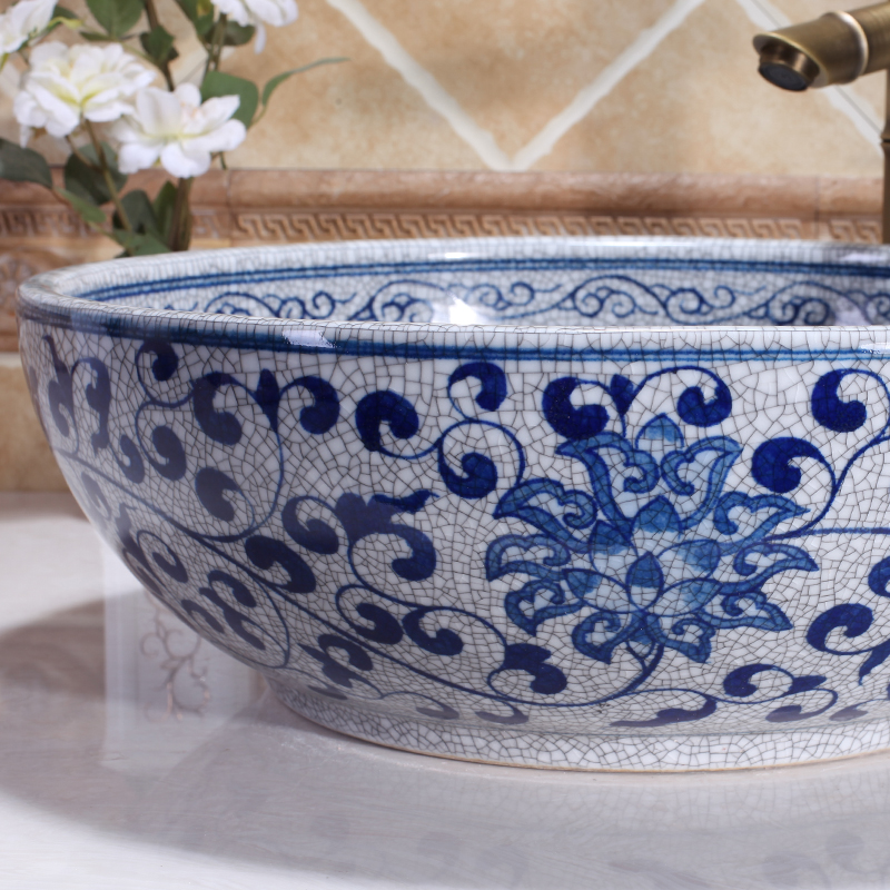 Floral-patterned washbasin