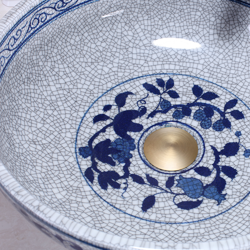 Floral-patterned washbasin