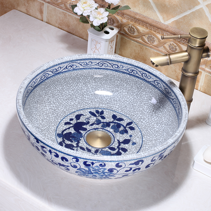 Floral-patterned washbasin