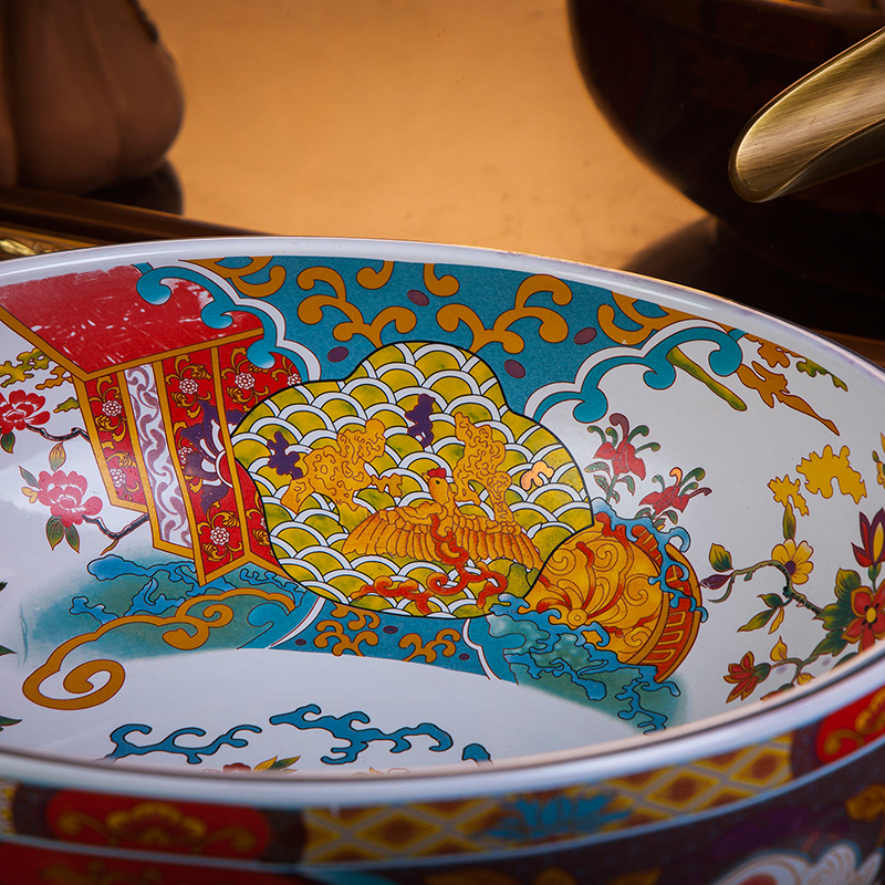 Colorful Floral Washbasin
