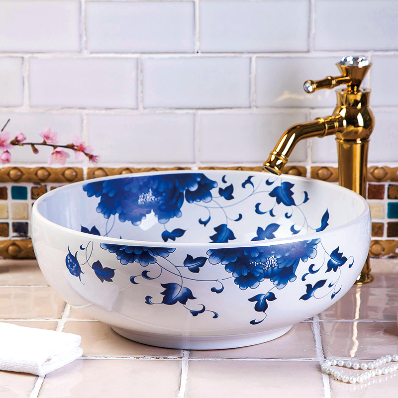 Blue Peony Washbasin