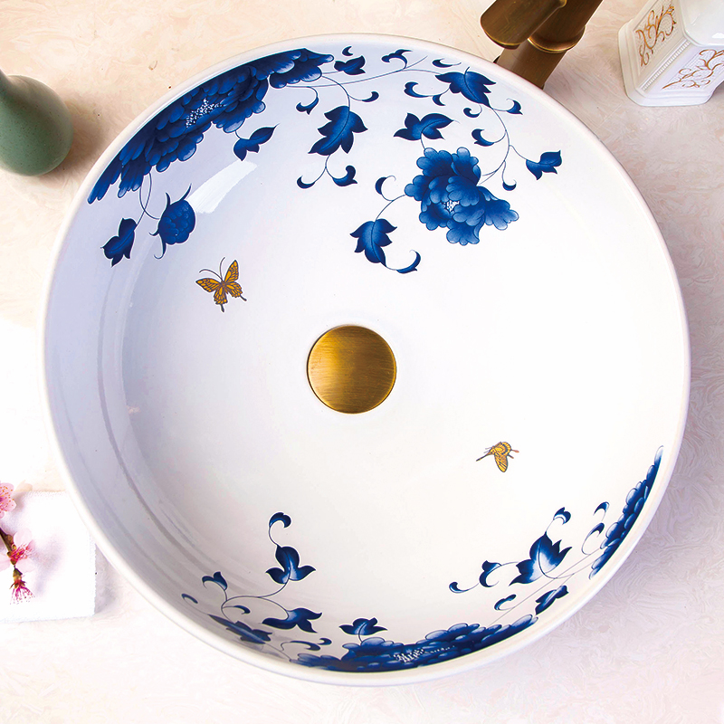 Blue Peony Washbasin