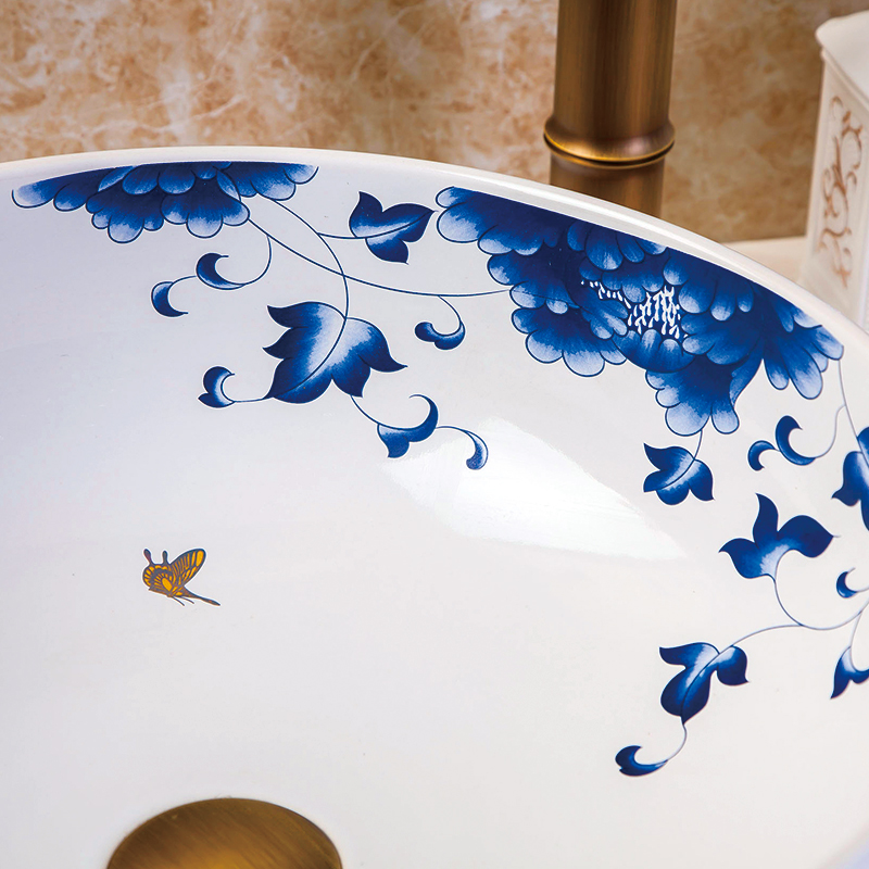 Blue Peony Washbasin