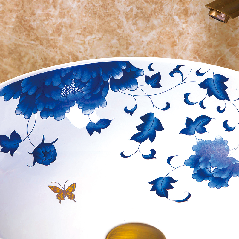 Blue Peony Washbasin