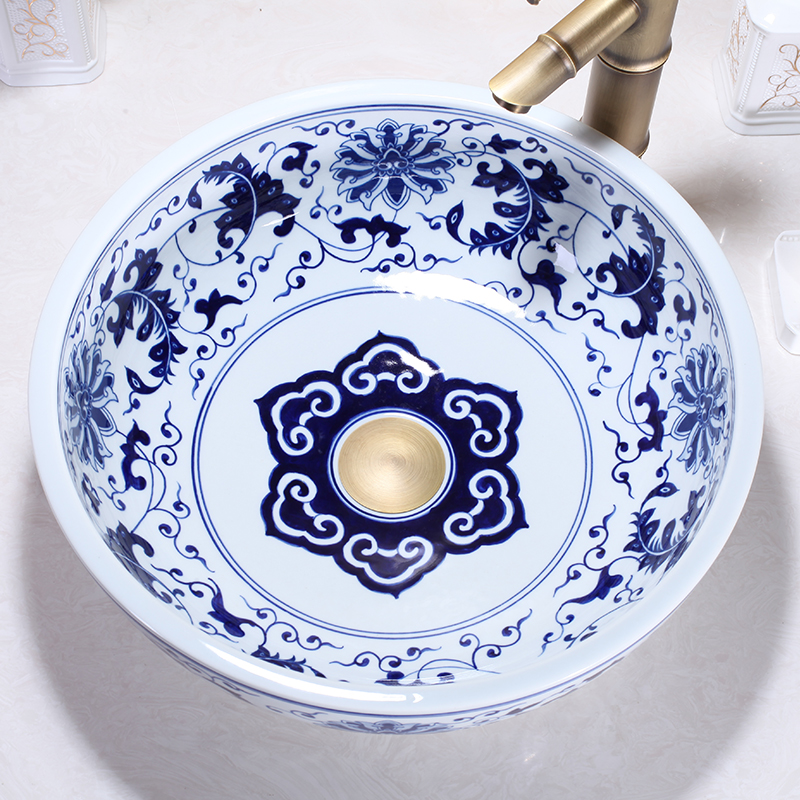 Floral-patterned washbasin