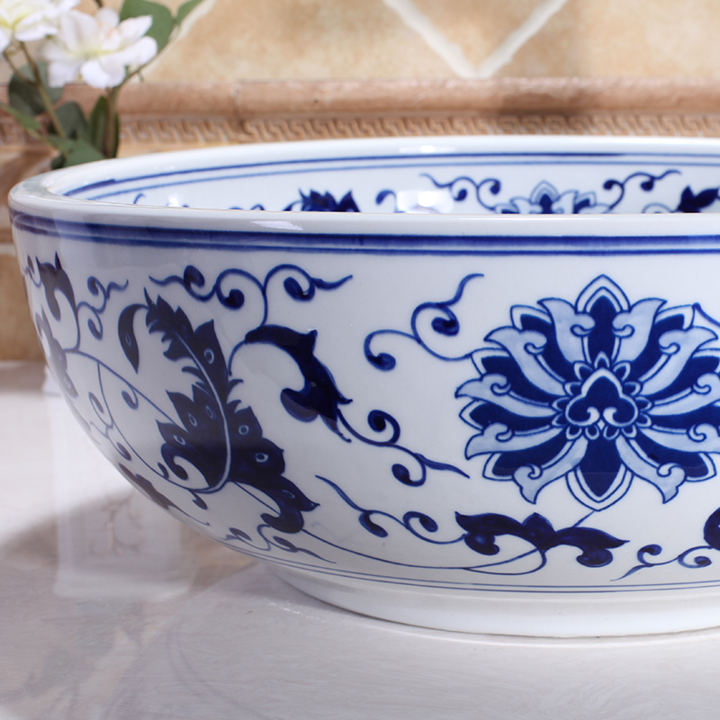 Floral-patterned washbasin