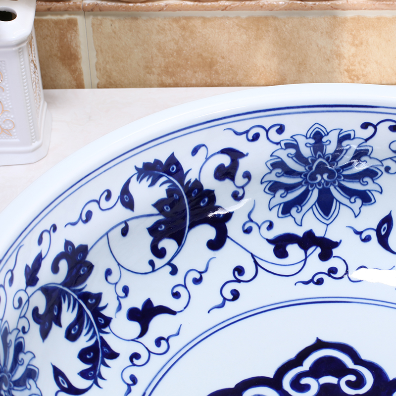 Floral-patterned washbasin
