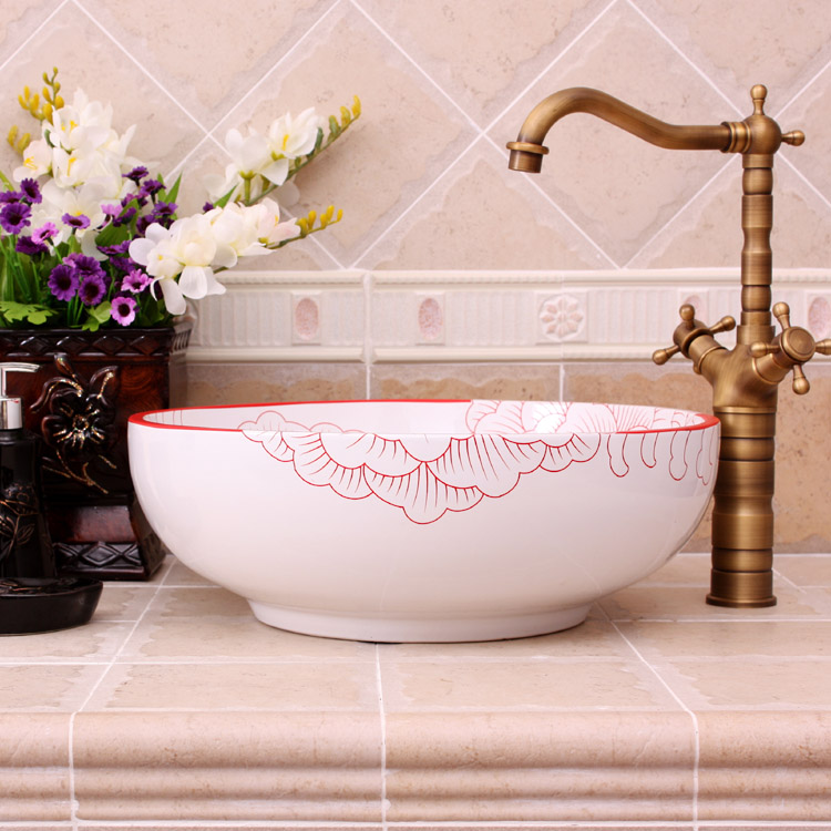 Pink-Stamen Washbasin