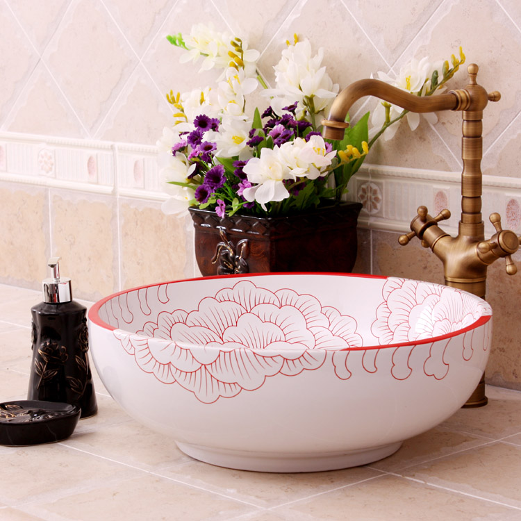 Pink-Stamen Washbasin