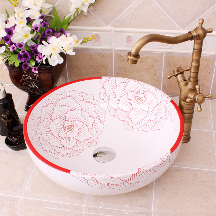 Pink-Stamen Washbasin