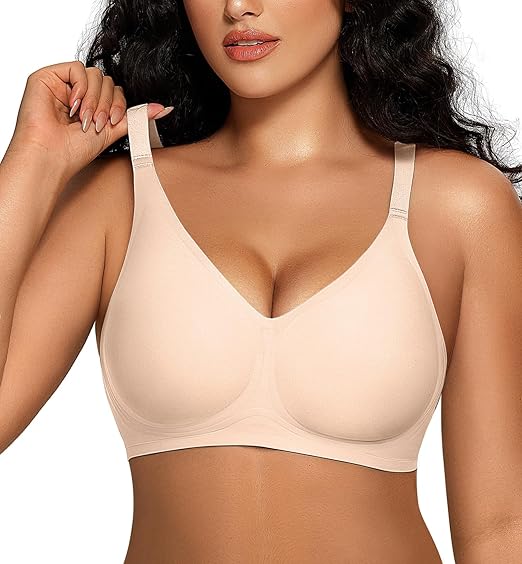 Seamless Full Coverage Convertible Bra - Nude - M