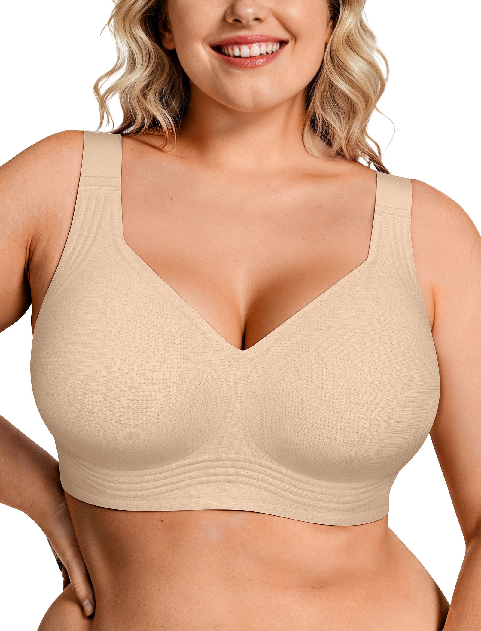 Jelly Bra Plus Size Supportive Seamless Bras - Airy Skin - S