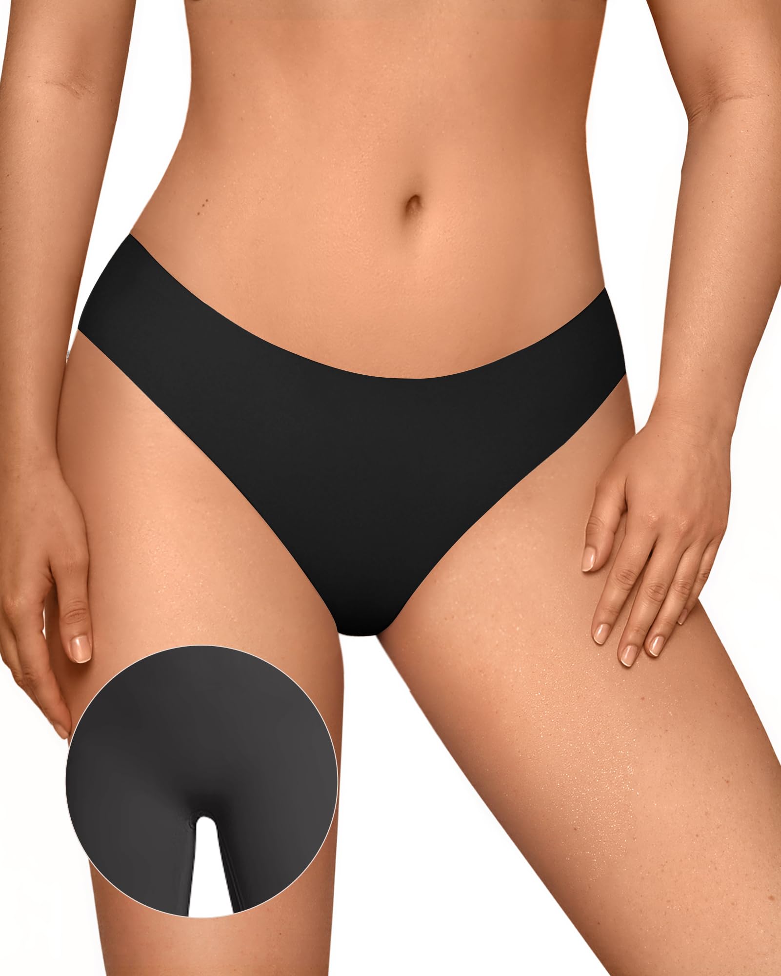 HRONA Seamless Thongs for Women Invisible Thongs