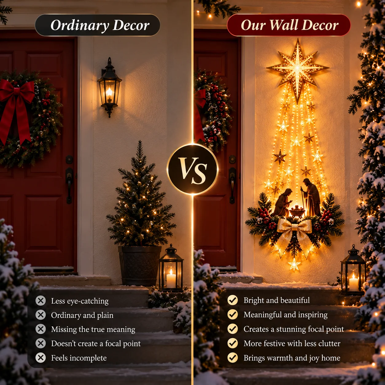 ✨Last Day 49% OFF✨✝️ Bethlehem Star of Faith – Lighted Nativity Wall Decor