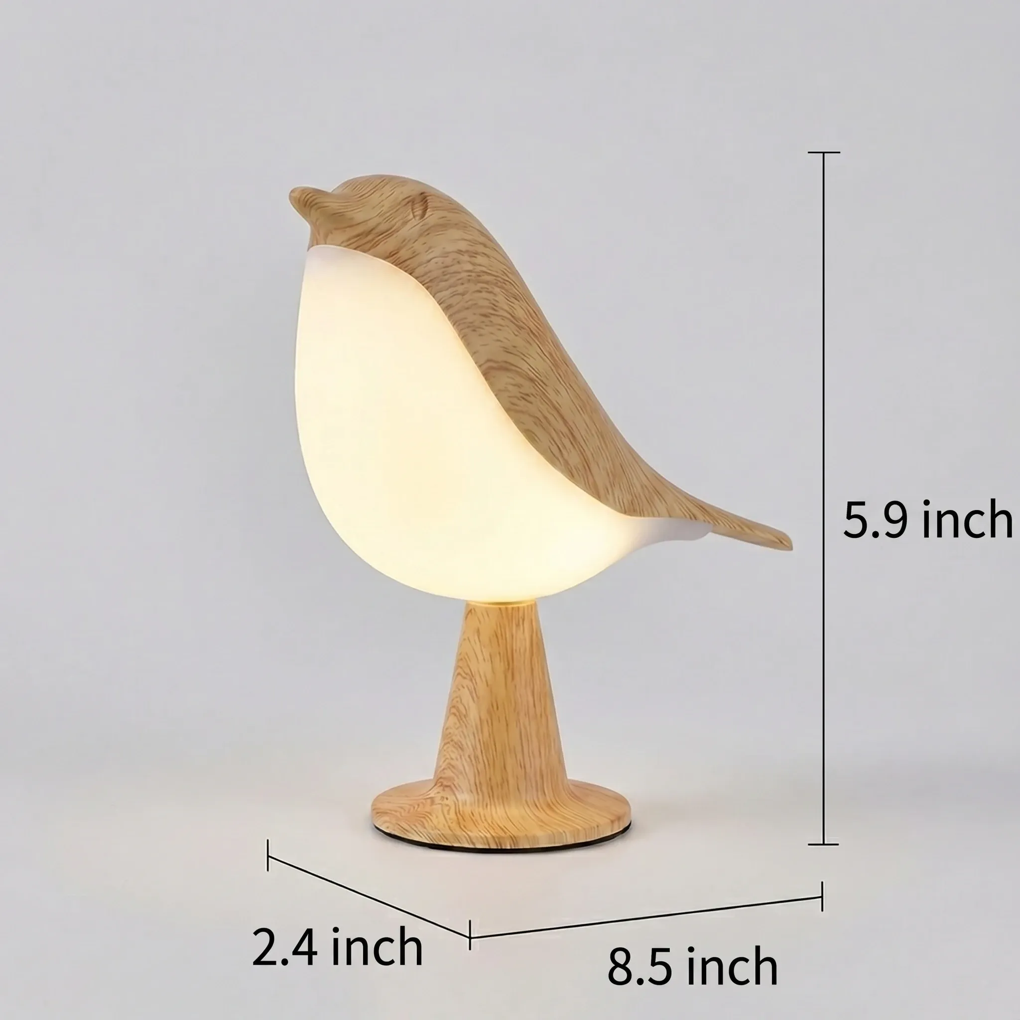 🐦 Cordless Bird Lamp with Touch Dimmer