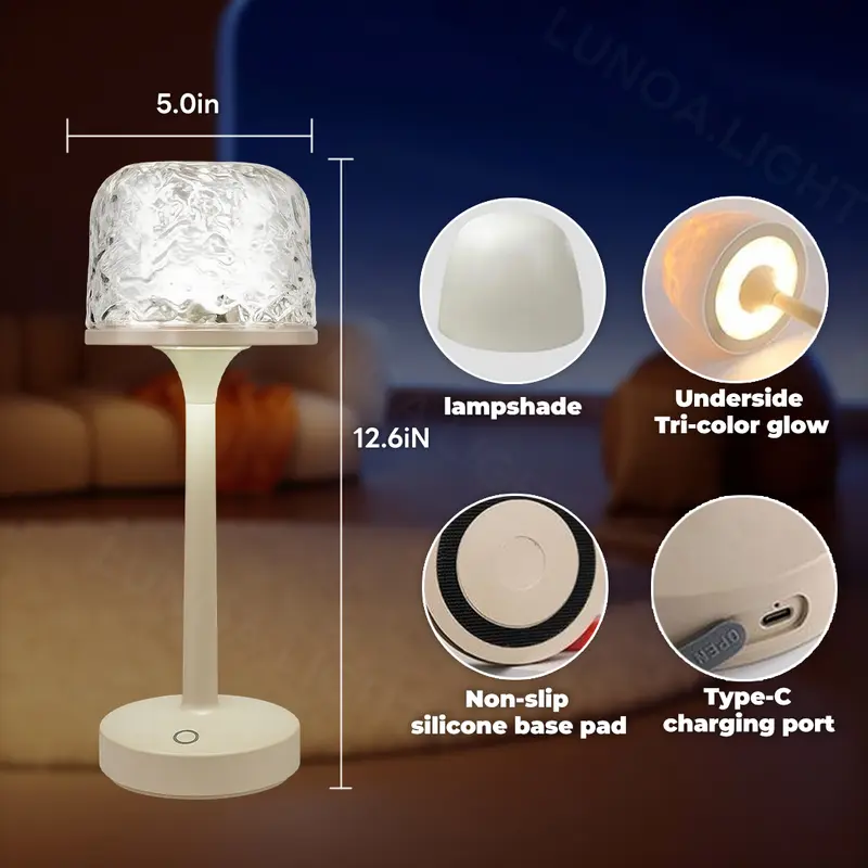 🌊 Ambient Table Lamp – 16 Colors & Remote Control