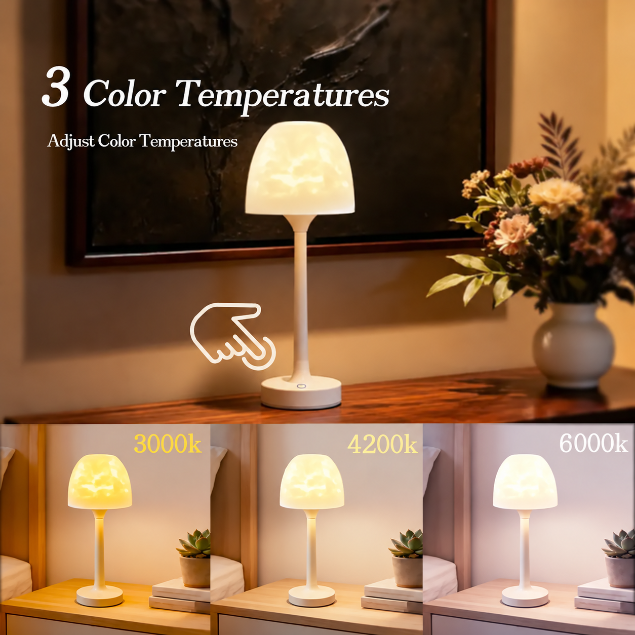 🌊 Ambient Table Lamp – 16 Colors & Remote Control